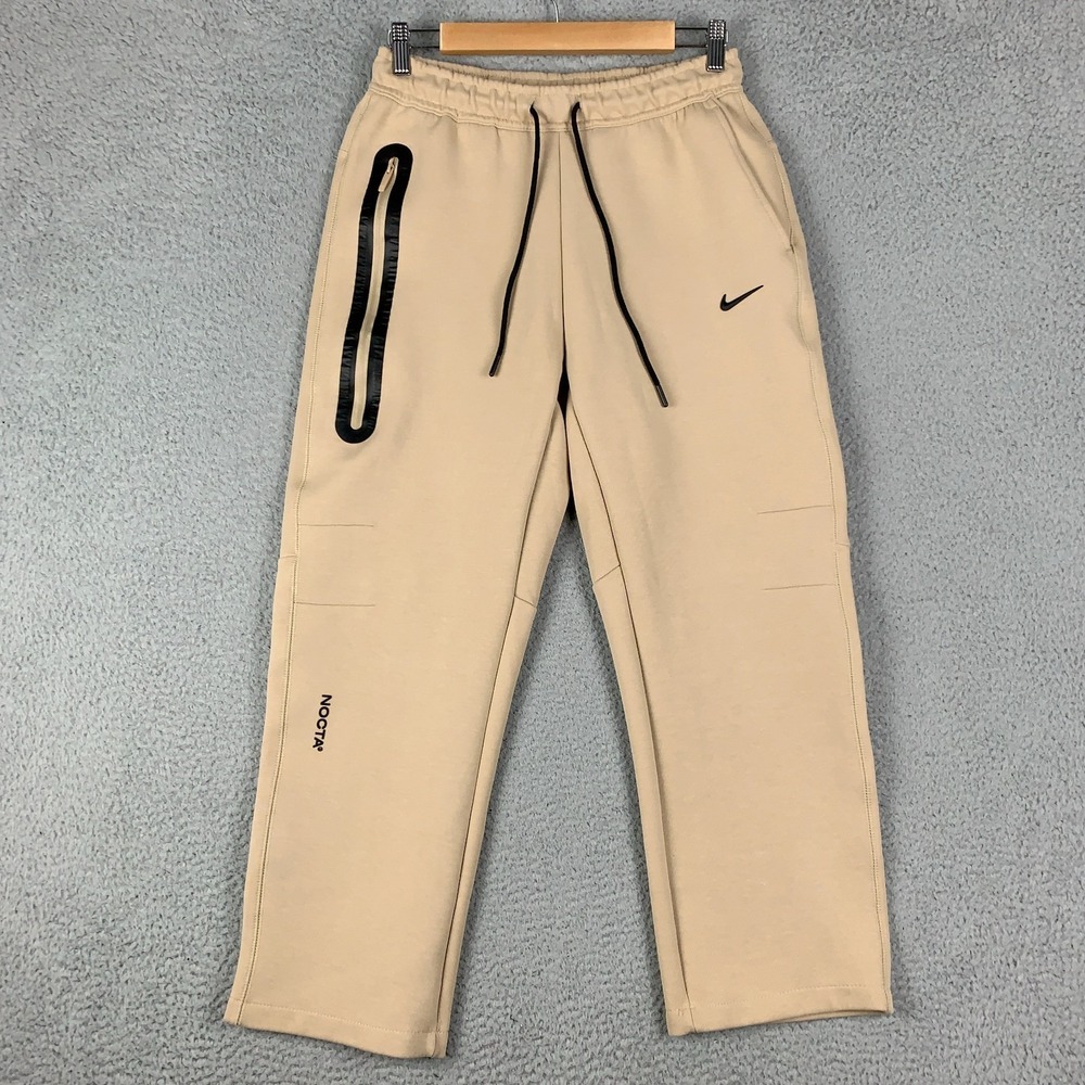 Nike x Nocta Drake Tech Fleece Pants Men's Large L Tan Open Hem Sweatpant Lounge